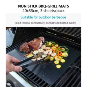 Non-stick BBQ GRILL MAT & MESH SHEETS Heat-Resistant & Reusable | Alas Panggang BBQ Anti Lengket Tahan Panas