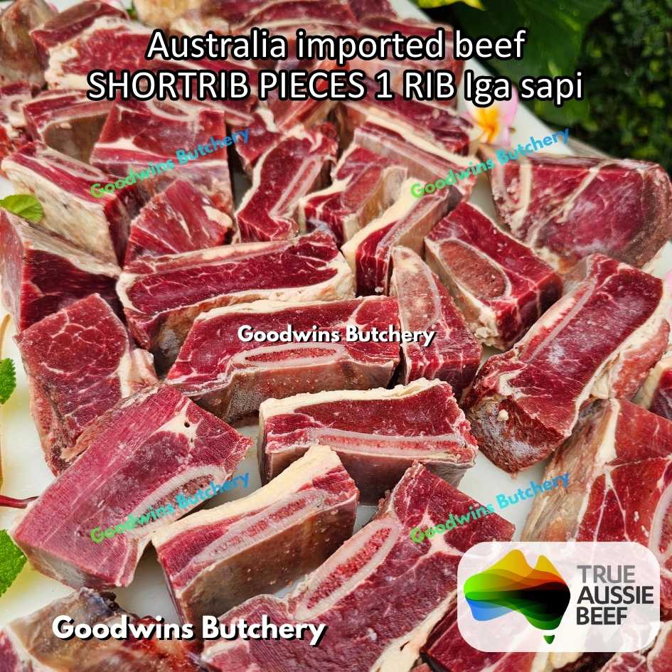 Beef Shortrib Pieces 1 rib Australia budget | daging sop iga sapi import konro galbi bulgogi | short rib frozen 1kg - Image 3