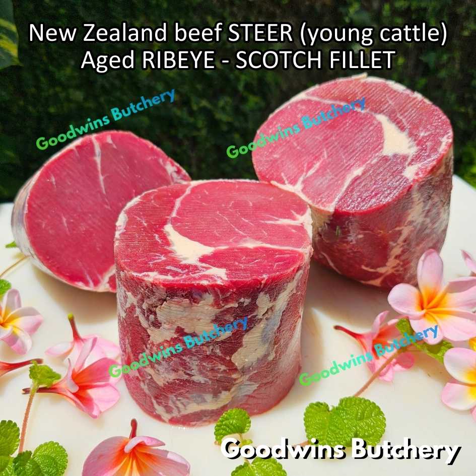 Beef RIBEYE New Zealand STEER (young cattle) aged-frozen whole cuts utuh +/- 5kg | brand NZ ANZCO | Scotch-Fillet Cuberoll - Image 5