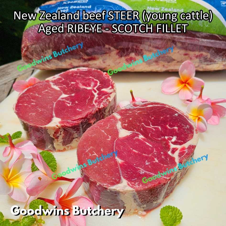 Beef RIBEYE New Zealand STEER (young cattle) aged-frozen whole cuts utuh +/- 5kg | brand NZ ANZCO | Scotch-Fillet Cuberoll - Image 7
