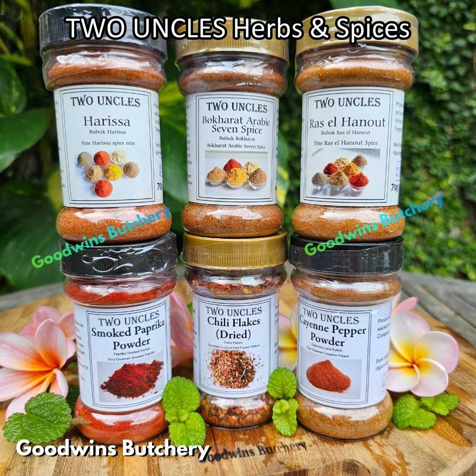 TWO UNCLES herbs & spices | Bokharat Harissa Ras El Hanout BlackPepper Caraway Cayenne Chili Fennel Cardamon Juniper Berries Nutmeg Oregano Parsley Rosemary Smoked Paprika Thyme WhitePepper - Image 72