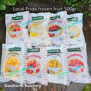 Buah beku LOCAL PRIDE frozen fruit 500g | Strawberry Raspberry Mix-berries Buah-campur Jambu-biji Pink-guava Banana Pisang Mango Mangga Markisa Passion-Fruit  Sirsak SourSop