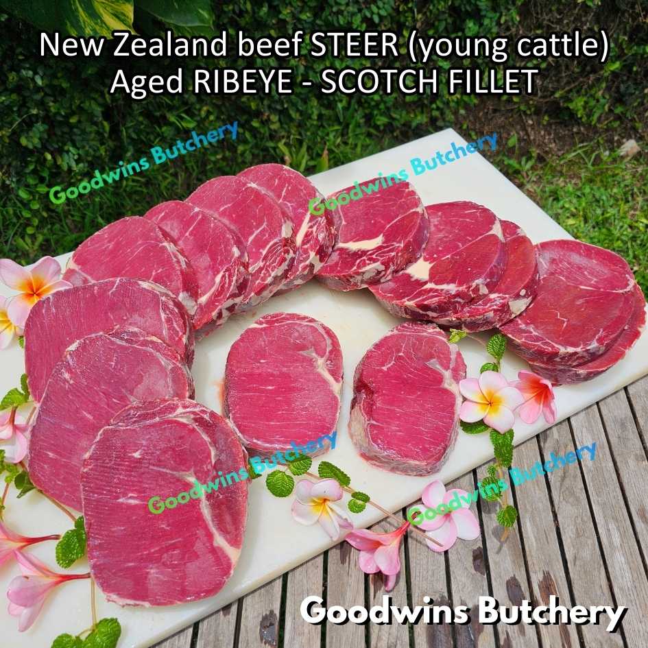 Beef RIBEYE New Zealand STEER (young cattle) aged-frozen whole cuts utuh +/- 5kg | brand NZ ANZCO | Scotch-Fillet Cuberoll - Image 17