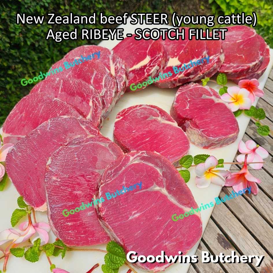 Beef RIBEYE New Zealand STEER (young cattle) aged-frozen whole cuts utuh +/- 5kg | brand NZ ANZCO | Scotch-Fillet Cuberoll - Image 19