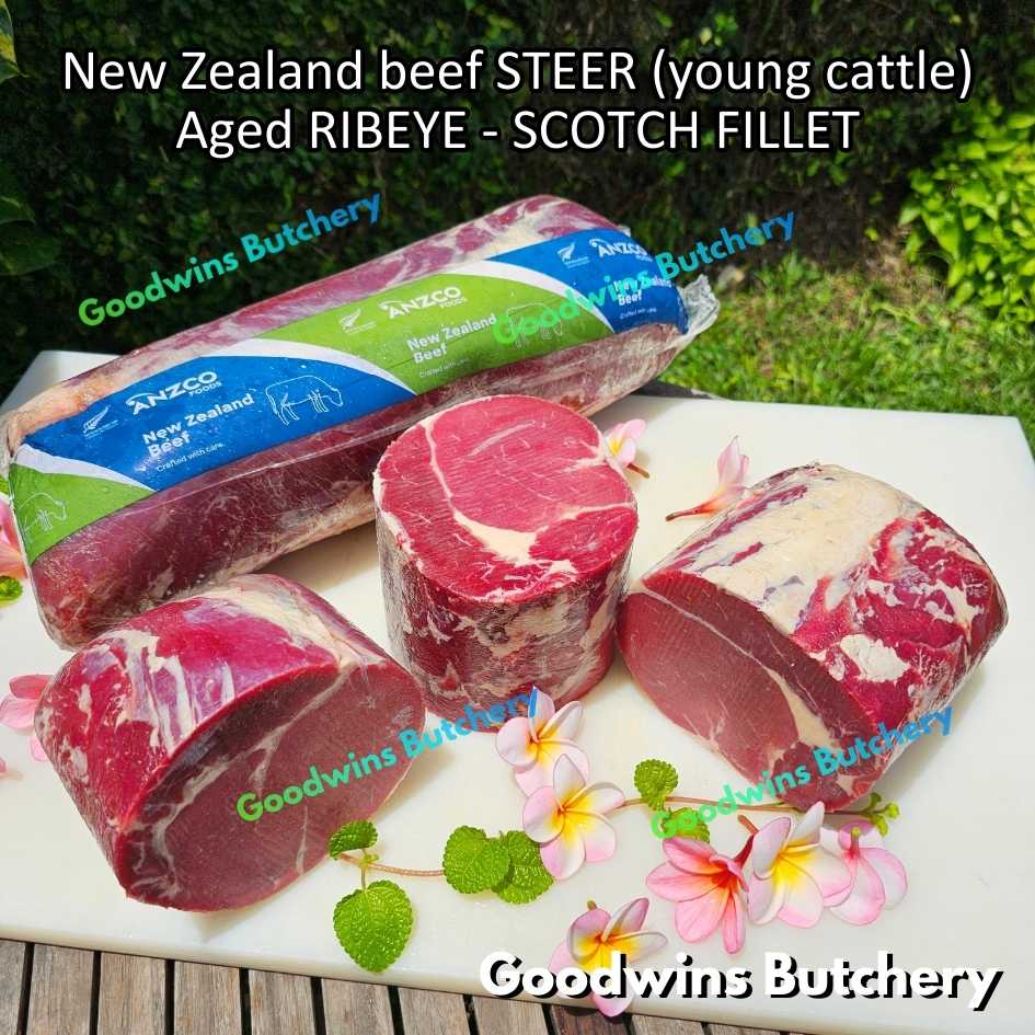 Beef RIBEYE New Zealand STEER (young cattle) aged-frozen whole cuts utuh +/- 5kg | brand NZ ANZCO | Scotch-Fillet Cuberoll - Image 11