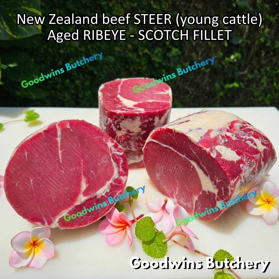 Beef RIBEYE New Zealand STEER (young cattle) aged-frozen whole cuts utuh +/- 5kg | brand NZ ANZCO | Scotch-Fillet Cuberoll - Image 12