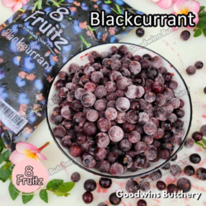 Frozen fruit IQF BLACKCURRANT 8Fruitz | buah beku import 8 Fruitz BLACKCURRANT 500g