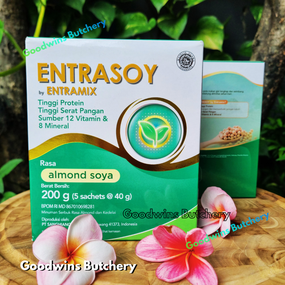 ENTRASOY MILK susu kedelai bubuk Rasa ALMOND SOYA 200gr (5 sachet @40gr) - Image 2