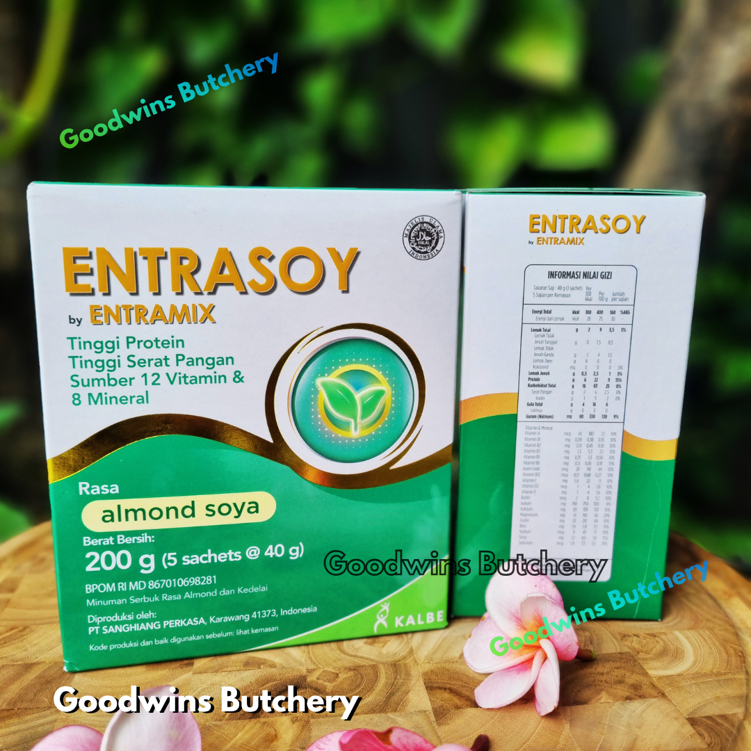 ENTRASOY MILK susu kedelai bubuk Rasa ALMOND SOYA 200gr (5 sachet @40gr) - Image 3