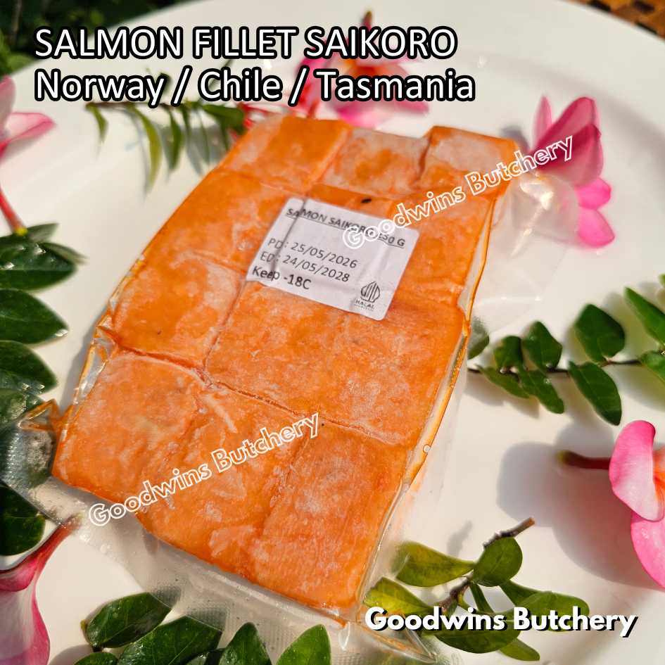 SALMON SAIKORO pieces cubed diced dadu fillet boneless Norway Chile Tasmania frozen 250gr - Image 3