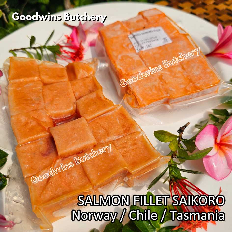 SALMON SAIKORO pieces cubed diced dadu fillet boneless Norway Chile Tasmania frozen 250gr - Image 5