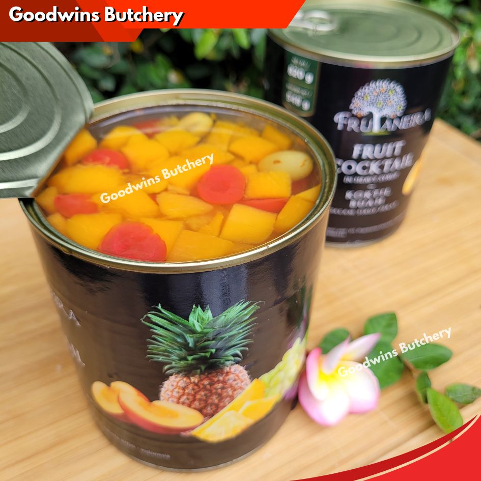 Frutaneira fruit Cocktail Cherry Lychee Longan Peach Cherries Leci in syrup - Image 22