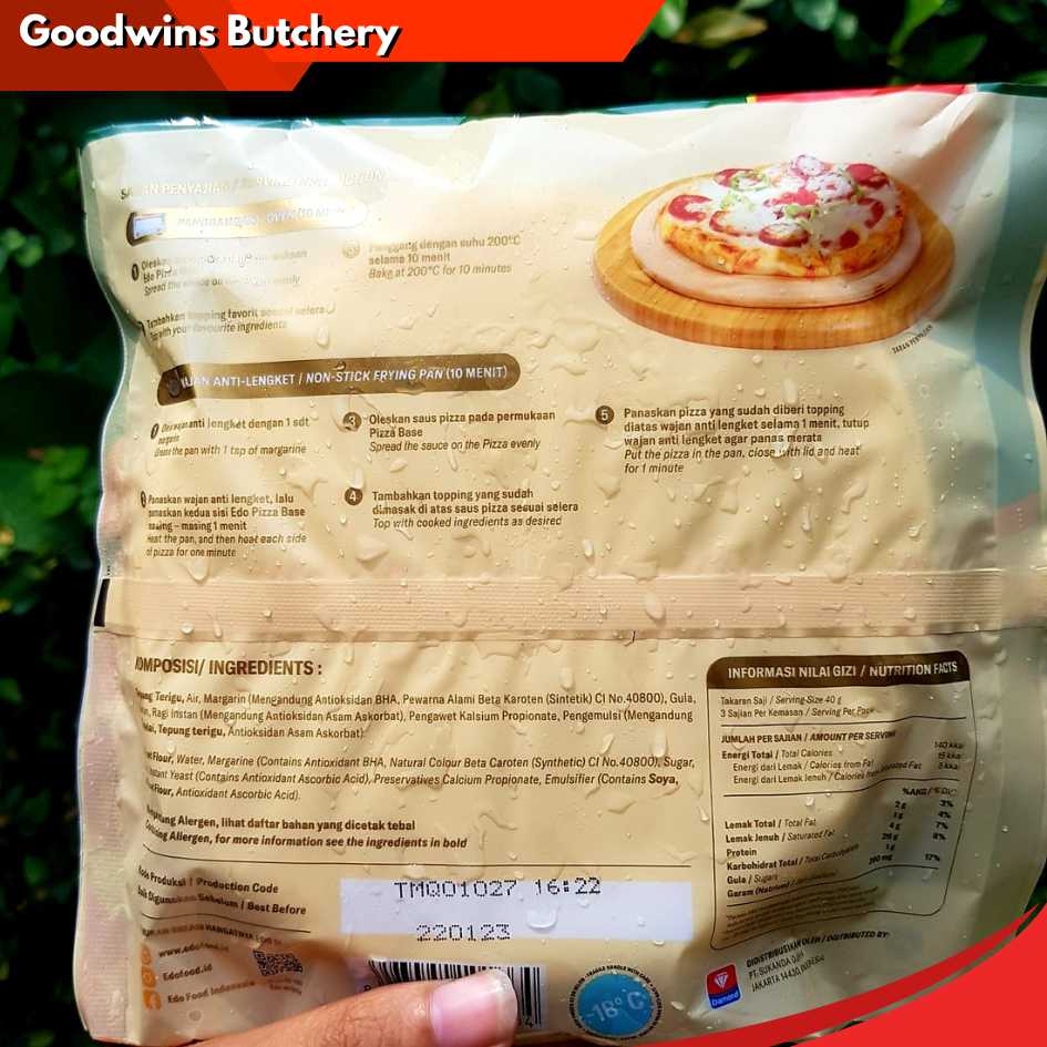 EDO Pizza Baguette frozen 2 pcs 170gr - Image 7
