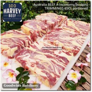 Beef TRIMMINGS 65CL daging tetelan sapi Australia portioned 1 kg RALPHS MIDFIELD HARVEY A budget